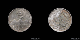 Guatemala. 1/4 Real 1894. KM 162