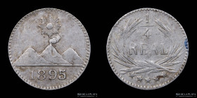 Guatemala. 1/4 Real 1895. KM162