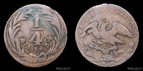 Mexico. 1/4 Real (Cuartillo) 1834 MoA. KM358