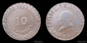 Mexico (Revolucion) Oaxaca. 10 Cents 1915. KM722