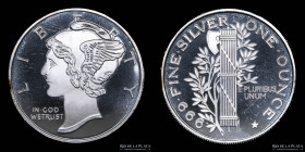 USA. Onza de Plata. Mercury Dime