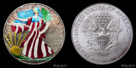 USA. 1 Dollar 2000. Silver Eagle. Esmaltada. KM310