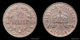 Africa del Este Alemana. 1/2 Heller 1904A. KM6