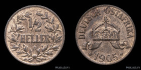 Africa del Este Alemana. 1/2 Heller 1905A. KM6