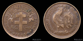 Africa Ecuatorial Francesa. 50 Cents 1943. KM 1