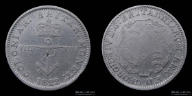 British West India. 1/8 Dolar 1822. KM2
