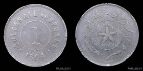 Brunei. 1 Sen 1887 (1304). KM3