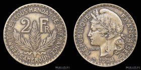 Camerun. 2 Francs 1924. KM3