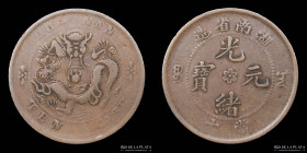 China. Dinastia Qing. 10 Cash ND1902-1905. Hunan. Y 112.1