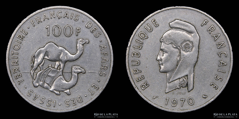 French Afars and Issas (Djibouti) 100 Francs 1953. Cu-Ni; 30.0mm; 12.05g. KM19 (...