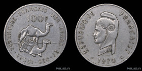 French Afars and Issas (Djibouti) 100 Francs 1953. KM19