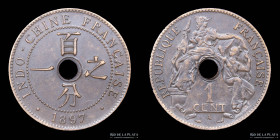 Indochina Francesa. 1 Centime 1897 A. KM8