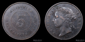 Mauritius. 5 Cents 1897. KM9