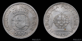 Mozambique. 5 Escudos 1949. KM69