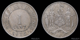 North Borneo. 1 Cent 1935. KM3