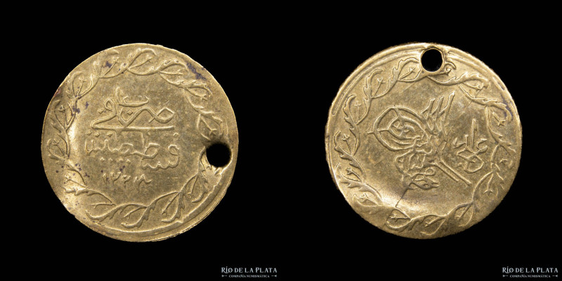 Otomanos. Mahmud II 1808-1839. AU 1/4 Cedid 1223AH (1808) Constantinopla mint. O...