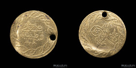 Otomanos. Mahmud II. Oro 1/4 Cedid 1808. KM 643