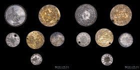 Otomanos. Lote x 6 monedas, incluye plata