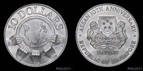 Singapur. 10 Dollars 1977 ASEAN. KM16