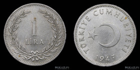 Turquia.  1 Lira 1947. KM883