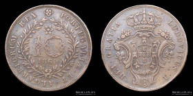 Azores. 10 Reis 1865. KM14