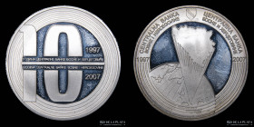 Bosnia y Herzegovina. 10 años del Banco Central. 2007. Proof