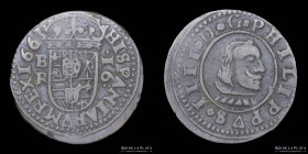 España. Felipe IV. 16 Maravedis 1663. Burgos