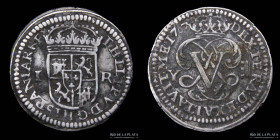 España. Felipe V. 1 Real 1707 Y. Cal 1687