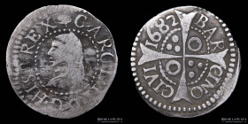 España. Barcelona. Carlos II. 1 Croat 1682. Cal 209