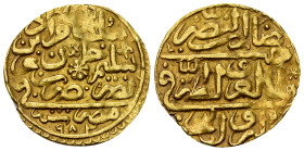 Murad III AV Sultani 982 AH, Cairo 

Ottoman Empire. Murad III (982-1003 AH = 1574-1595 AD). AV Sultani 982 AH (20 mm, 3.49 g), Cairo (Misr).
 NP 2...