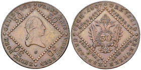 Franz II, CU 30 Kreuzer 1807 S 

Austria. Franz II. CU 30 Kreuzer 1807 S (18.04 g).
KM 2149.

Kleine Randfehler, sonst vorzüglich.