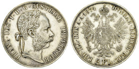 Franz Joseph I, AR 2 Florin 1874 

Austria. Franz Joseph I. AR 2 Florin 1874 (24.72 g), Wien.
KM 2233.

Vorzüglich.