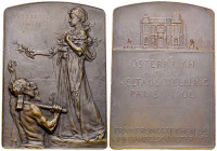 Österreich, AE Plakette 1900, Weltausstellung in Paris 

Österreich. AE Plakette 1900 (76x53 mm, 105.34 g), auf die Teilnahme Österreichs an der Wel...