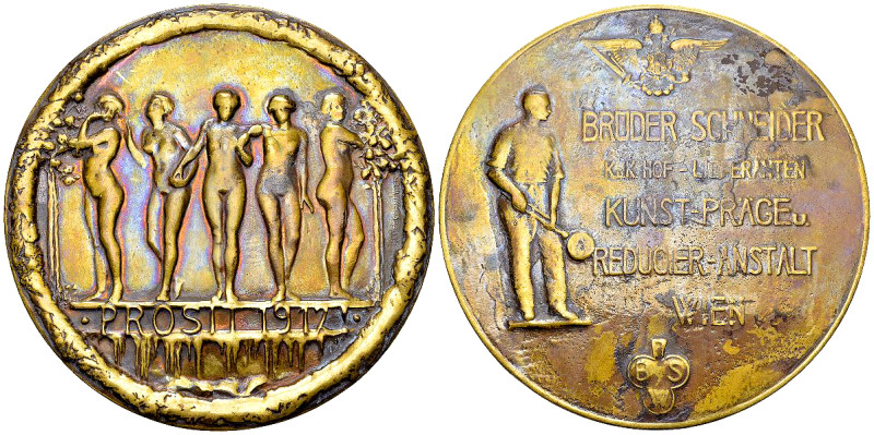 Österreich, AE Neujahrsmedaille 1912, Schneider 

Österreich, Wien. AE Medaill...