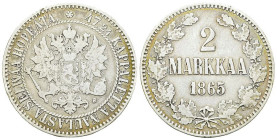 Finland AR 2 Markka 1865 

Finland. AR 2 Markka 1865 (10.02 g).
KM 7.1.

Fine.