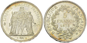 France, AR 5 Francs 1873 A, Paris 

France, troisième République. AR 5 Francs 1873 A (25.06 g), Paris. Hercule.
Gad. 745a.

Magnifique exemplaire...