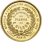 France, Médaille uniface en bronze doré 1855, Exposition universelle 

France, second Empire. Paris. Médaille uniface en bronze doré 1855 (), Exposi...