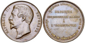 France, AE Médaille 1859, Concours régional 

France, second Empire. Meuse. AE Médaille 1859 (51 mm, 59.29 g), Concours régional des produits des in...