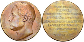 France, AE Médaille 1870, Jules Brame 

France, Roubaix. AE Médaille 1870 (68 mm, 114.92 g), Jules Brame, député. Par Ponscarme.

Rare. SUP.