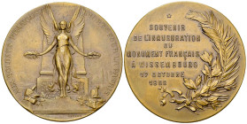 France/Allemagne, AE Médaille 1909, Wissembourg 

France/Allemagne. Wissembourg. AE Médaille 1909 (50 mm, 51.68 g), souvenir de l'inauguration du mo...