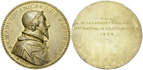 France, Médaille en bronze argenté 1938, langue française 

France. Médaille en bronze argenté 1938 (54 mm, 66.09 g), Prix de la langue française à ...