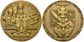 France/New Caledonia, AE Medal 1953, Centenaire 

France/New Caledonia. AE Medal 1953 (68 mm, 170.30 g), Centenaire de la présence française. By R. ...