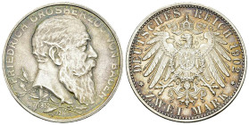 Baden, AR 2 Mark 1902 G 

Deutschland, Baden. Friedrich. AR 2 Mark 1902 G (11.13 g).
 AKS 155.

Hübsche Patina. Vorzüglich.