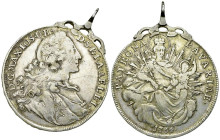 Bayern, AR Madonnentaler 1764 

Deutschland, Bayern. AR Madonnentaler 1764 (28.91 g).
Dav. 1953.

Mit alter Trageöse. Sehr schön.