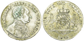Bayern, AR Konventionstaler 1825 

Deutschland, Bayern. Maximilian IV. AR Konventionstaler 1825 (28.03 g).
AKS 49.

Sehr selten, nur 1932 Exempla...