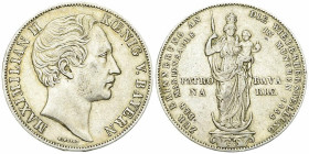 Bayern, AR Doppelgulden 1855 

Deutschland, Bayern. Maximilian II. AR Doppelgulden (Mariengulden) 1855 (21.07 g).
 AKS 168.

Gutes sehr schön.