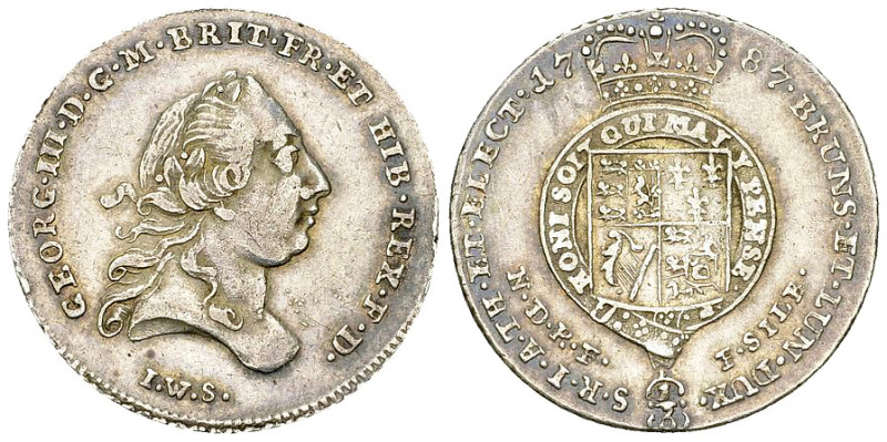 Brauschnweig-Calenberg-Hannover, AR 1/6 Taler 1787 

Deutschland. Brauschnweig...