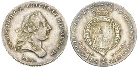 Brauschnweig-Calenberg-Hannover, AR 1/6 Taler 1787 

Deutschland. Brauschnweig-Calenberg-Hannover. Georg III (1760-1820). AR 1/6 Taler 1787 IWS (3.2...