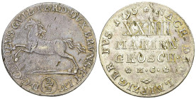 Braunschweig-Wolfenbüttel, AR 2/3 Taler 1795 MC 

Deutschland. Braunschweig-Wolfenbüttel. Karl Wilhelm Ferdinand (1780-1806). AR 24 Mariengroschen =...