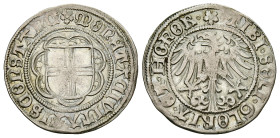 Konstanz AR Schilling o. J. (ab 1423) 

Konstanz. AR Schilling (27 mm, 3.35 g) o.J. (ab 1423). 
Nau 18; Cahn 90.

Gutes sehr schön.